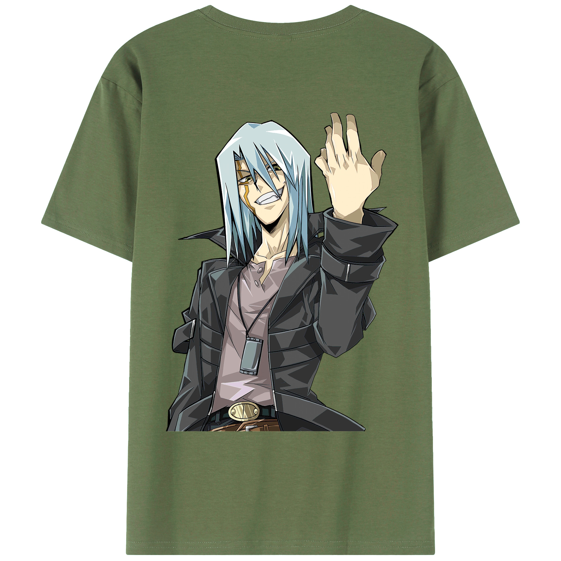 （画像用） 遊☆戯☆王 Yu-Gi-Oh! 綿100％ メンズ半袖Tシャツ（バックプリント） 通気性